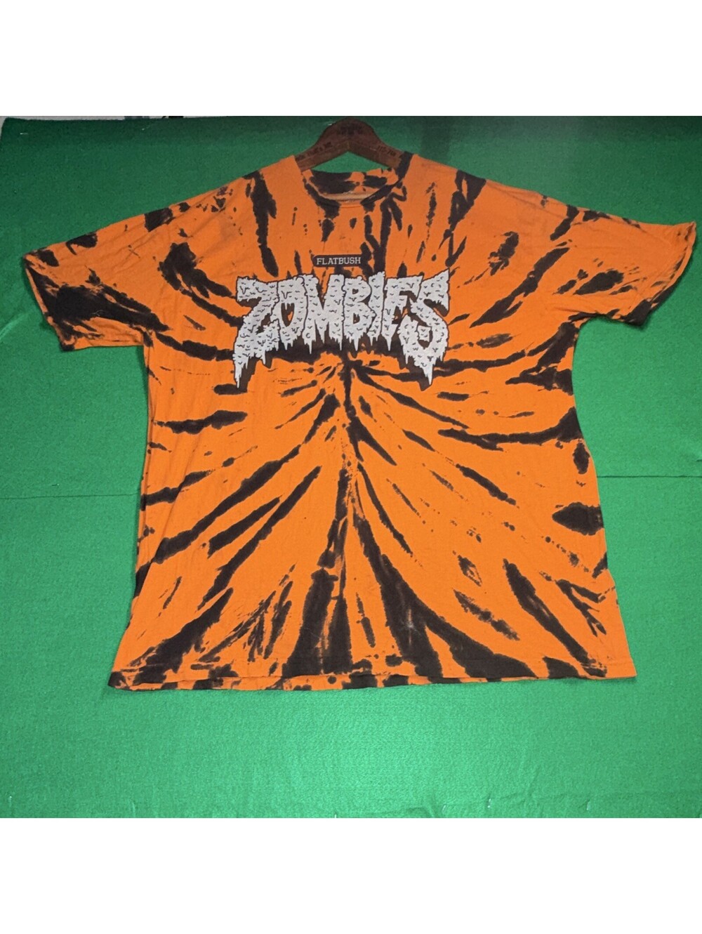 Flatbush Zombies Orange Tie Dye T-Shirt OG Slime Logo The Glorious Dead XL
